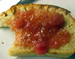 rhubarb jam with honey & rosemary